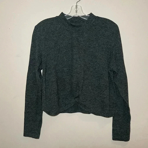 Design Lab Lord & Taylor Corp Top Grey - Picture 1 of 4